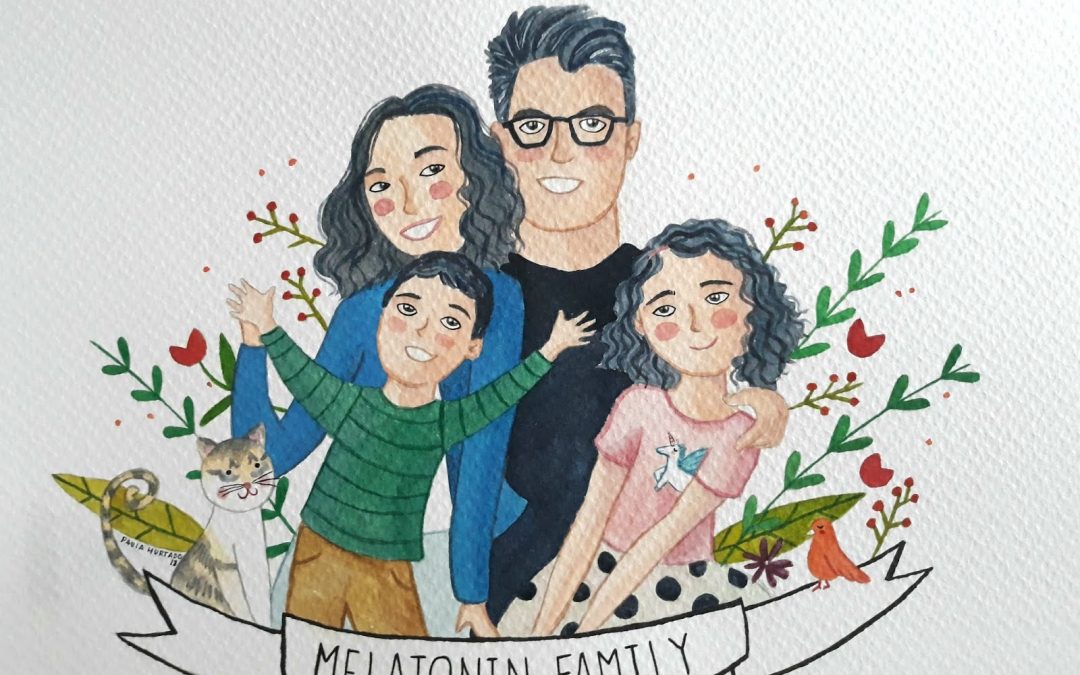 Retrato ilustrado Melatonin Family