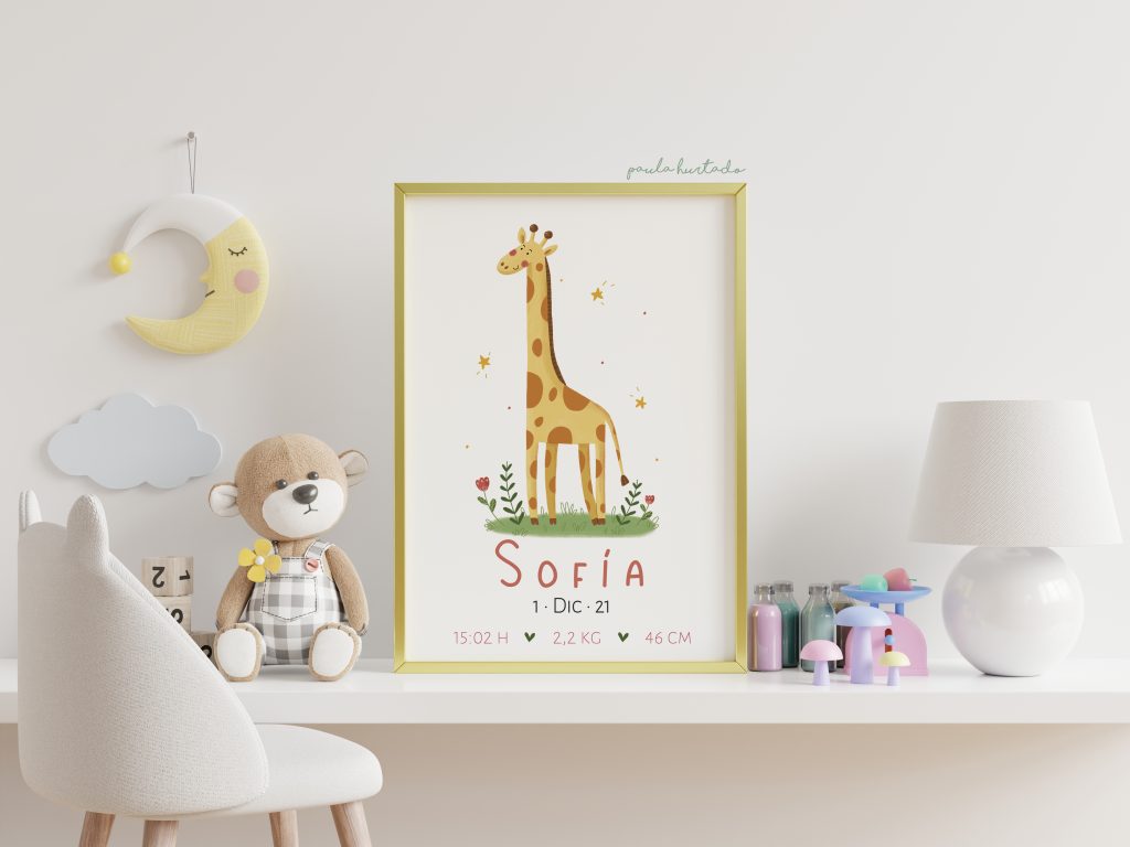 marco lamina personalizada bebé