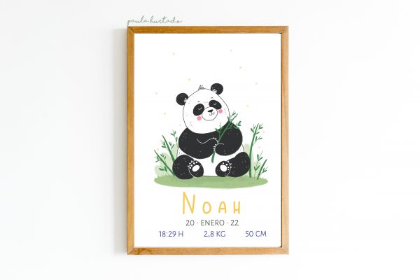 Print oso panda nacimiento bebé