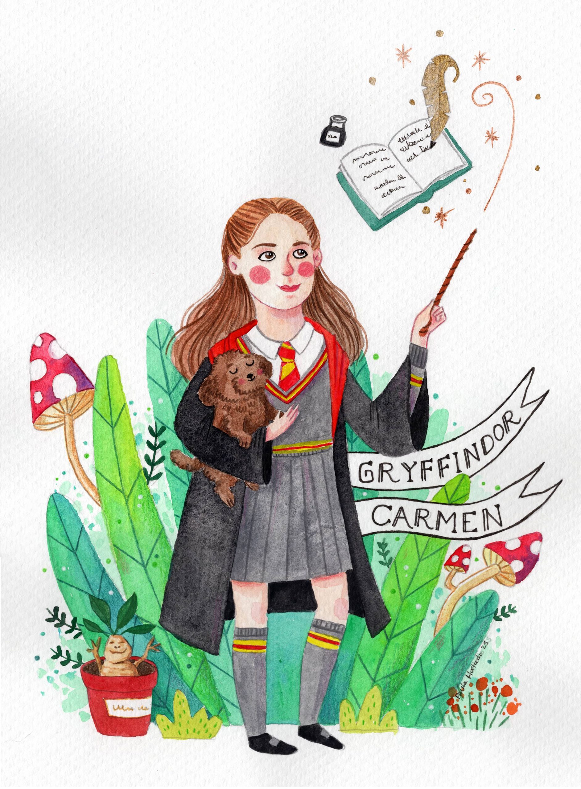 Retrato personalizado con uniforme de Hogwarts - Imagen 8
