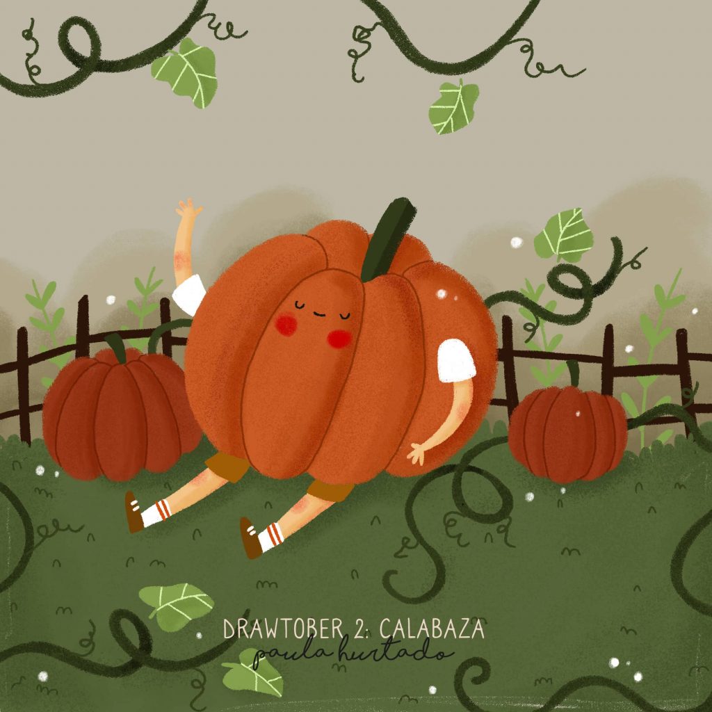 Drawtober 2020 calabaza ilustración digital