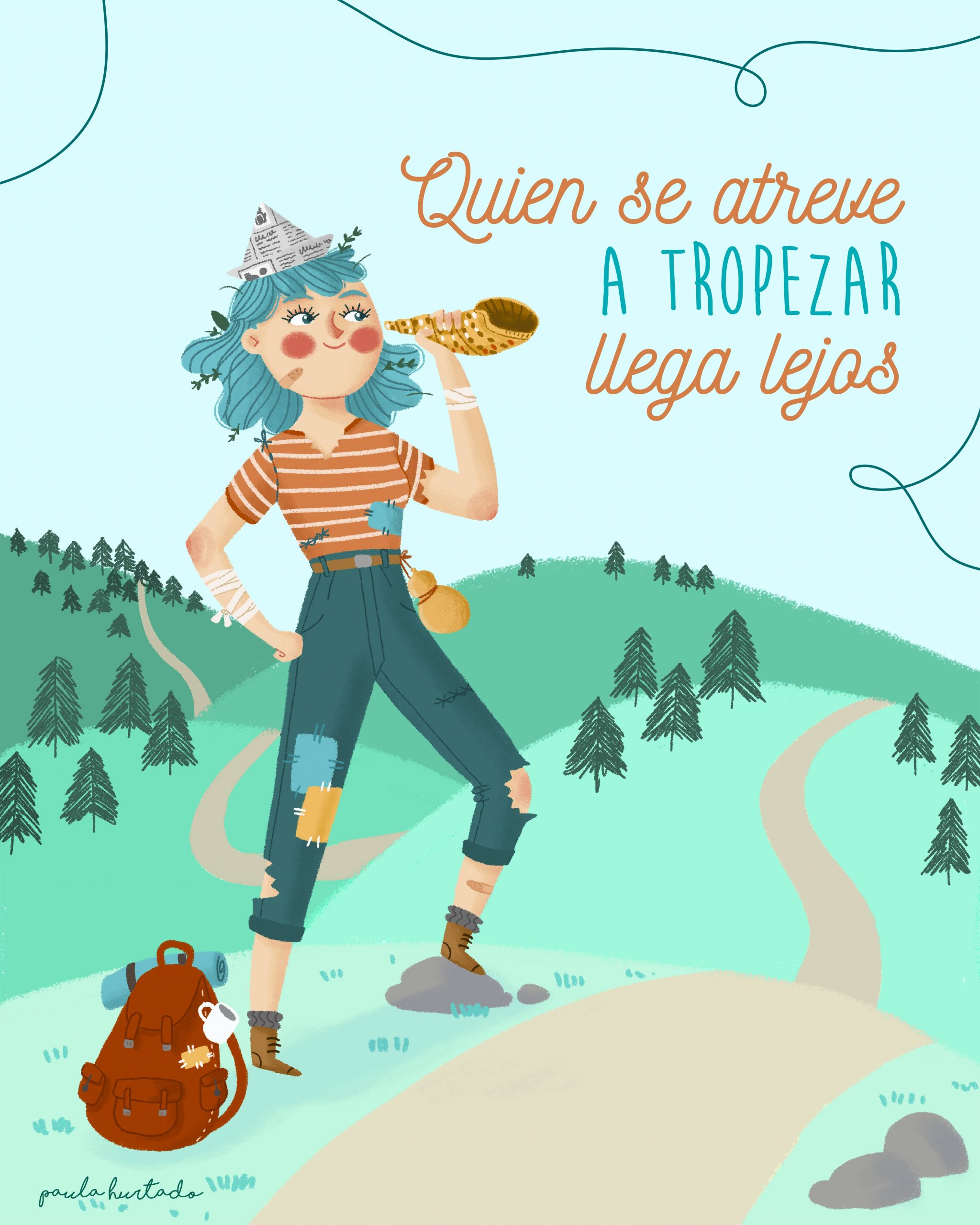 raquel psicologa 1 senderista_firma ilustración digital para la psicologa Raquel Jiménez