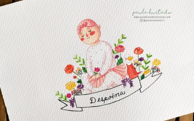 Retrato personalizado en acuarela de Despoina