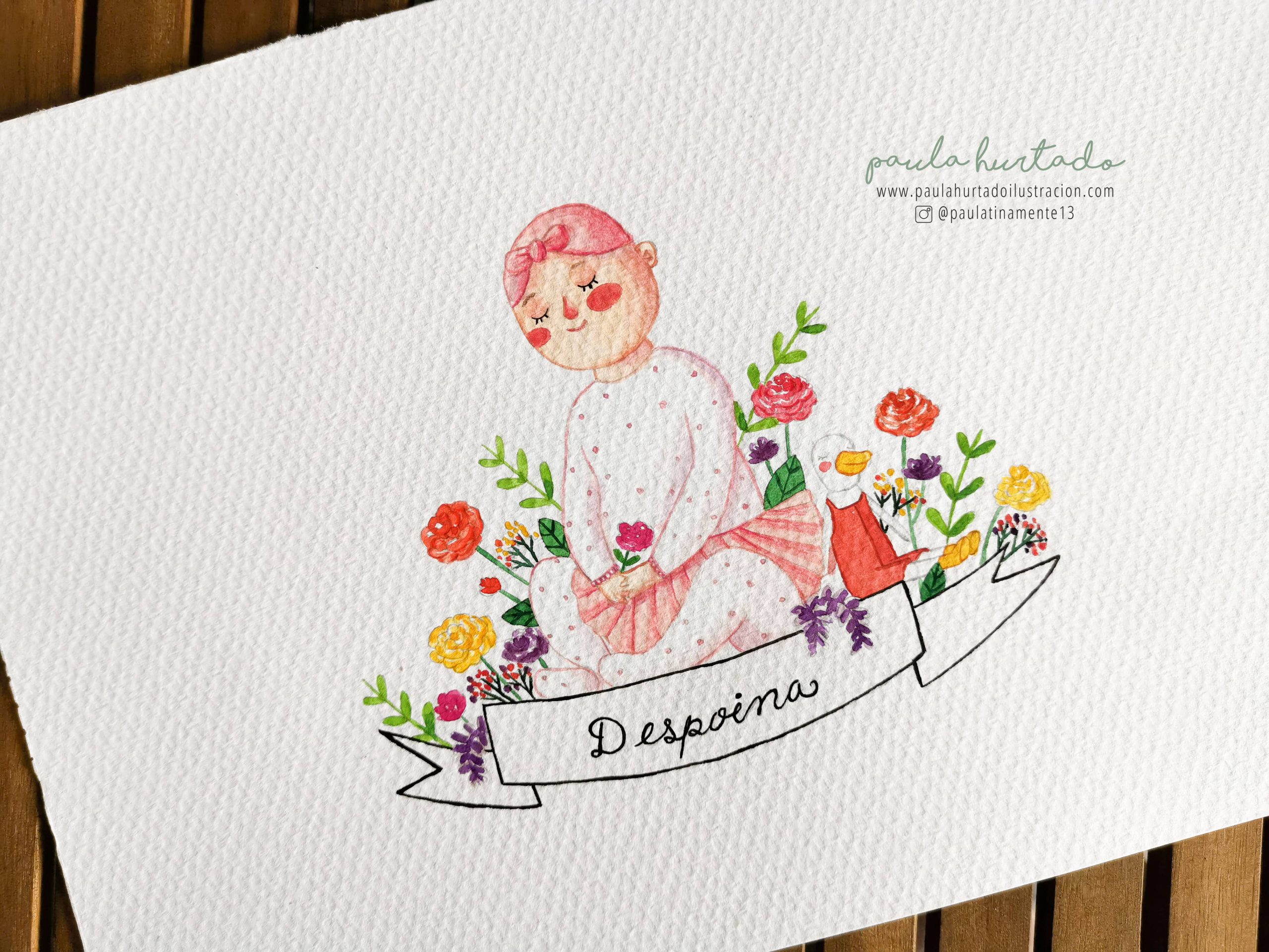 retrato despoina pintado a mano 1 retrato despoina pintado a mano 1