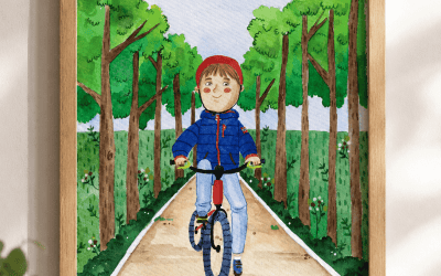 Retrato personalizado de Pau 5 años